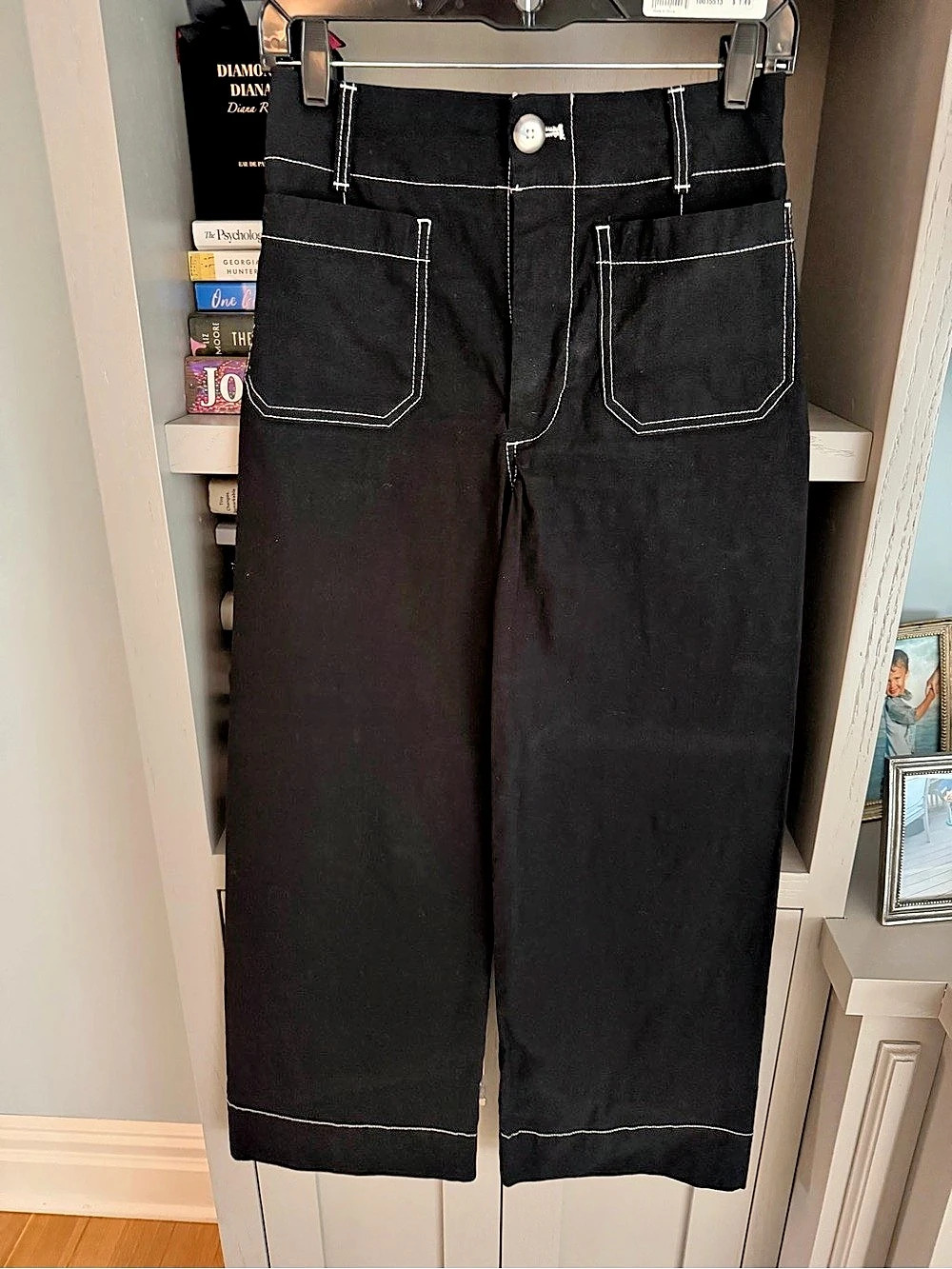 Maeve The Colette Wide Leg Pants in Black Waist 27 Like New